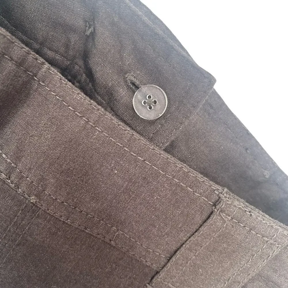 Banana Republic Espresso Brown Button-Front A-Line Skirt size 2